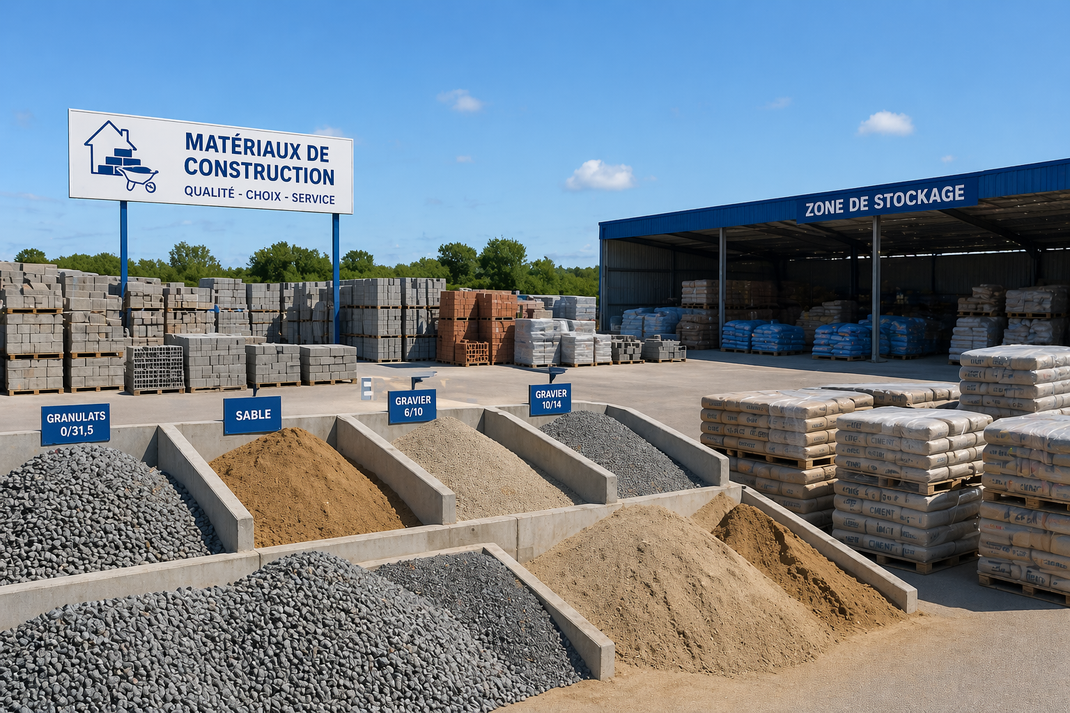 Vente de materiaux de construction